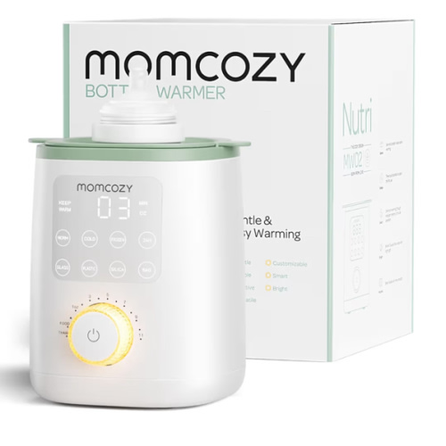 Momcozy Nutri Bottle Warmer, 9-in-1 Baby Bottle Warmer with Night Light, Accurate Temperature to Preserve Fullest Nutrients in Breast Milk, Bottle Warmers for All Bottles with Breastmilk or Formula