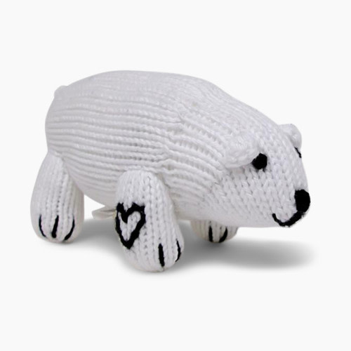 Estella Organic Cotton Handmade Baby Rattle - Polar Bear