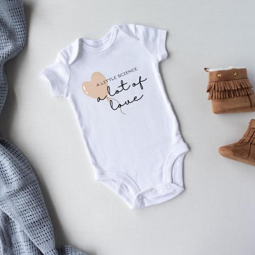 A lot of Love a little science IVF baby Infant Bodysuit