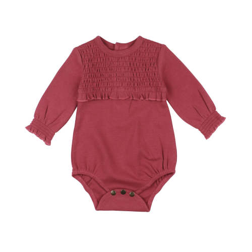 Appleberry | Organic Smocked Chest Bodysuit – L'ovedbaby