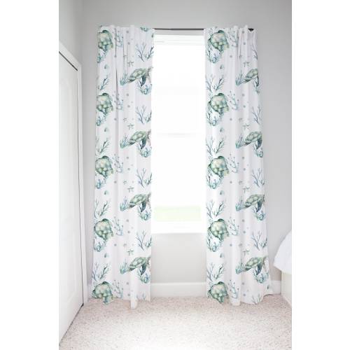 Sea Turtle Window Curtains, Sea Turtle Nursery Curtains, Baby Boy Nursery Curtains, Blackout Curtains Nursery, Ocean Nursery, Underwater