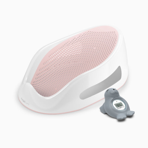 Angelcare Baby Bath Support & Thermometer Gift Bundle - Pink