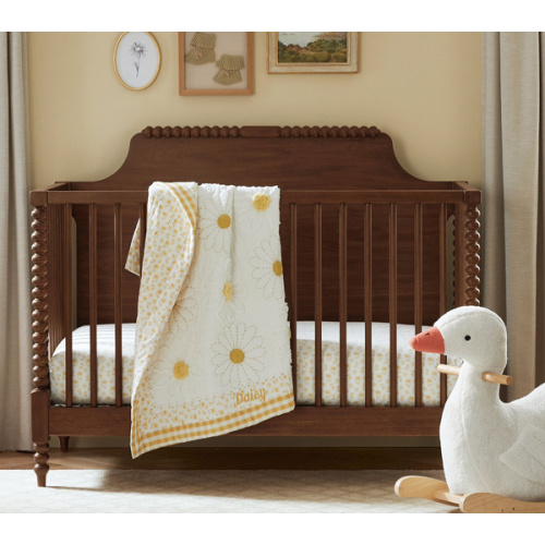 Chris Loves Julia 4-in-1 Turned Wood Convertible Crib