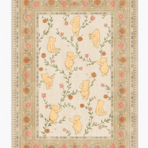 Pooh's Meadow Cream Multicolor Flatwoven Rug