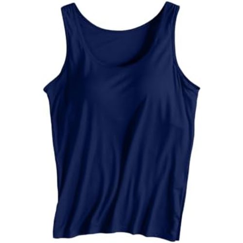 Nantdog Tank Tops with Built in Bras Womens Casual Summer Basic Cotton Padded Sports Shirts Breathable Workout Yoga Camisole
