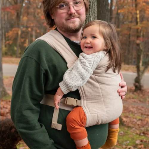 Tan Buckle Baby Carrier | Ergonomic Soft Structured Carrier