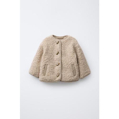 FLEECE TOGGLE JACKET - Beige | ZARA United States