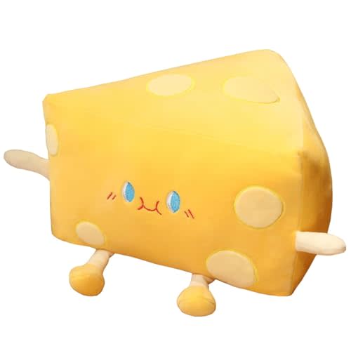 Cheese Stuffed Toys - Food Bread Plush Pillow - Home Decoration Christmas Birthday Gift for Kids Boys Girls (Small)