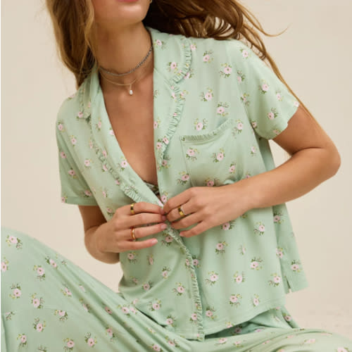 Aerie Real Soft® Ruffle Pajama Shirt