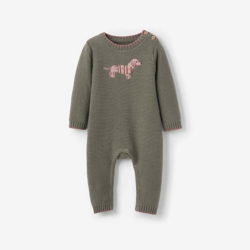 Dog Knit Baby Jumpsuit – Elegant Baby
