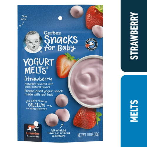 Gerber Snacks for Baby Yogurt Melts, Strawberry, 1 oz 1 oz