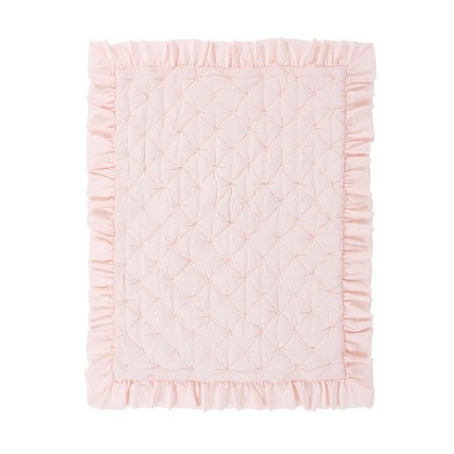 Sadie Ruffle Toddler Quilt - Blush