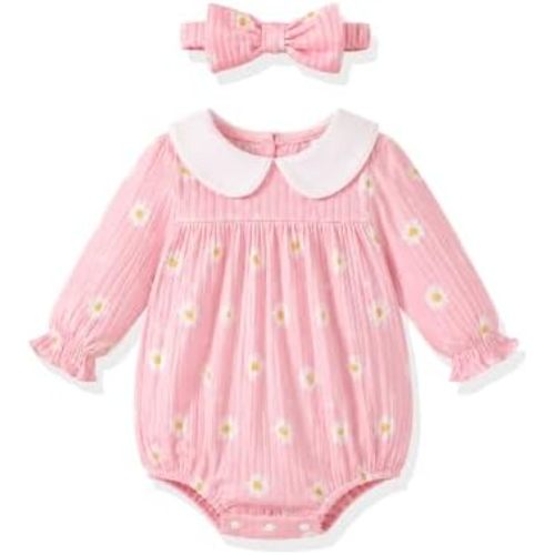Renotemy Baby Girl Outfit Fall Newborn Girls Bubble Clothes Preemie-12Month