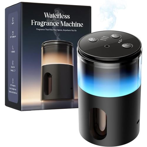 Waterless Essential Oil Diffuser: 𝟗-𝐂𝐨𝐥𝐨𝐫 𝐋𝐄𝐃 for Home