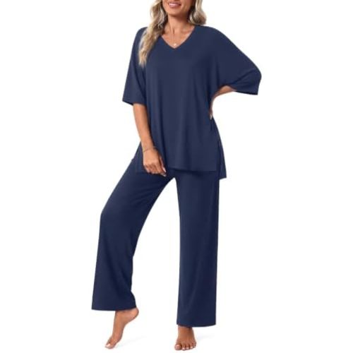 Aodemo Lounge Sets for Women 2 Piece Pjs Fall Pajamas Postpartum Outfits