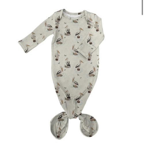 Knotted Infant Gown - Pelicans – Goosies
