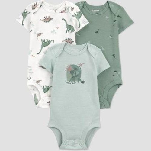 Carter's Just One You® Baby Boys' 3pk Dino Bodysuits - Green 12M
