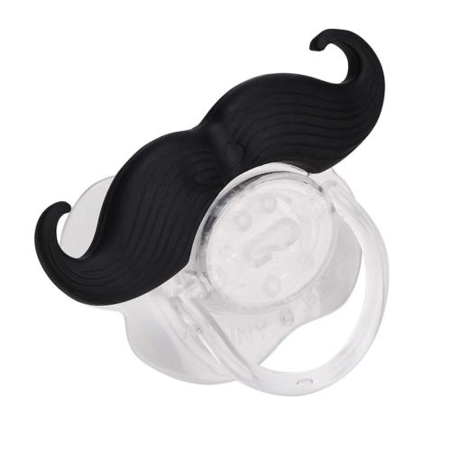 Baby Funny Pacifier Silicone Pacifier Food Grade Lips Portable Cute Pacifiers with Funny Beard Design for Child Kids Teeth Gift