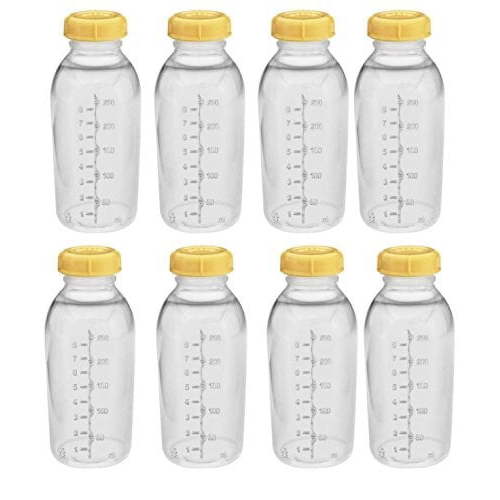 Medela Breastmilk Collection Storage Feeding Bottle with Lids - 16 Pack (16 Bottles and 16 Lids) [8oz / 250ml]
