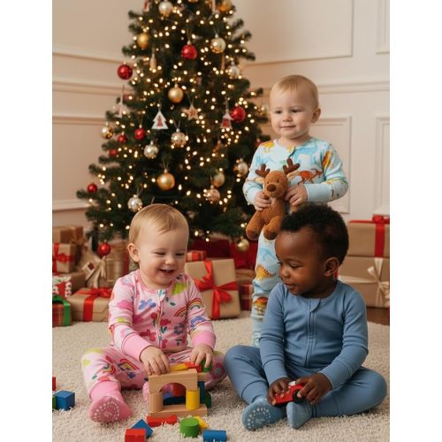 PATPAT Baby Footies Boys Girls - Bamboo Viscose - Zipper & Non-Slip Soles Romper Mitten - Footed & Footless Infant Clothes