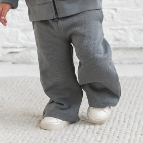 Clove Waffle Knit Straight Leg Pants