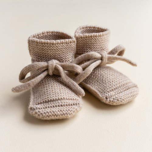 Baby Merino Wool Booties - Sand – MamaOwl