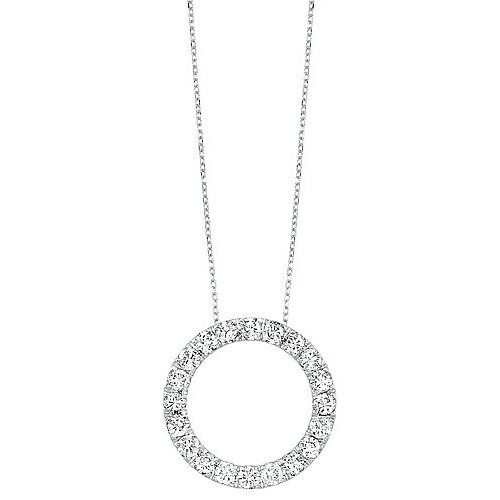 14K 1.00 ct. tw. Lab-Grown Diamond Circle Pendant