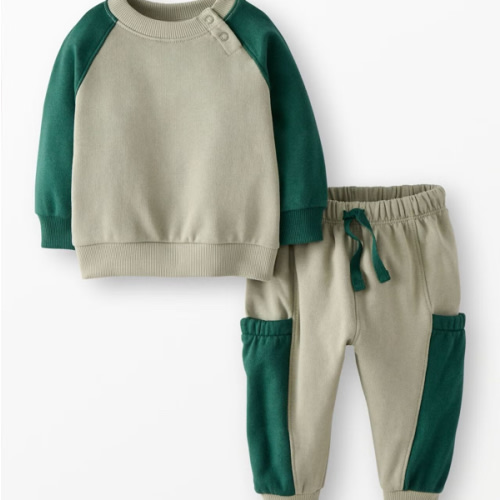 Baby Oversized French Terry Sweatshirt & Sweatpants Set | Hanna Andersson
