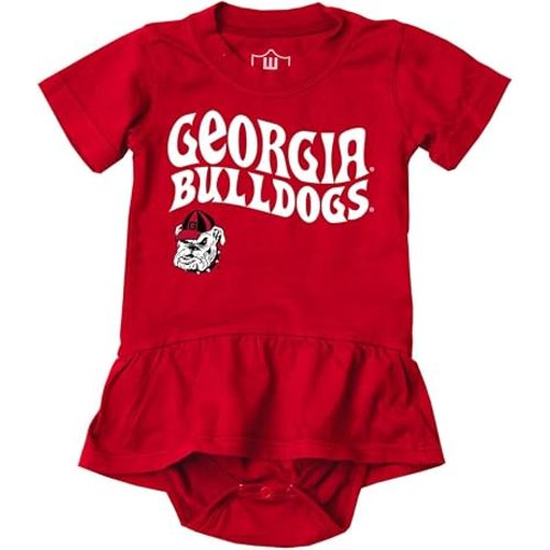 Wes and Willy College Sports Fan Baby Girls Ruffle Hopper Romper