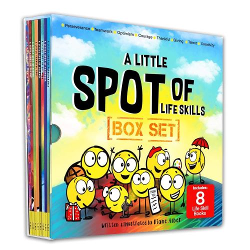A Little SPOT of Life Skills 8 Book Box Set (Books 17-24: Courage, Perseverance, Teamwork, Talent, Thankful, Optimism, Creativity, & Giving)