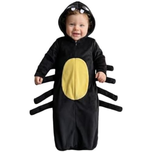 Baby Girl Boy Halloween Ghost Plush Hoodie Romper