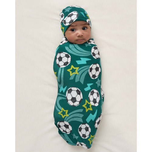 Soccer Stars Swaddle & Beanie Set – Little Sleepies