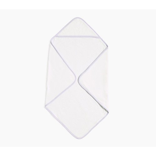 Gingham Baby Hooded Towel - Lavender