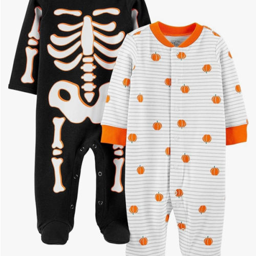 Simple Joys by Carter's Baby 2-pack Halloween Cotton Footed Sleep and Play