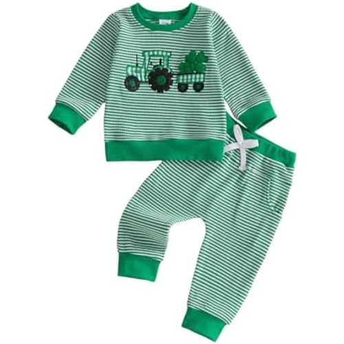 FYBITBO Infant Toddler Baby Boys Clothes Set Tractor Long Sleeve Shirt Sweatpants 2 Piece Sweatsuit Outfits Clothing Sets