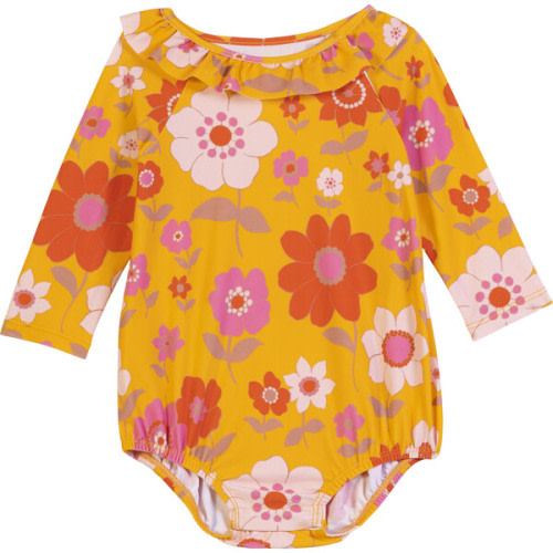 6-12M Baby Allie Bubble Swimsuit, Retro Floral