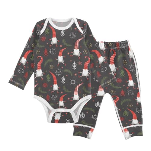 vvfelixl Baby Bodysuits Pants Sets White Gooses Long Sleeve Baby Clothes for Boys Girls 0-24M