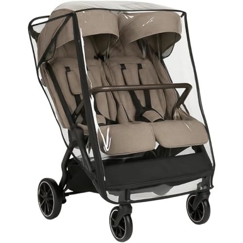 Rain Cover for the Nuna TRVL Dubl Stroller by SASHA'S (Stroller not Included)