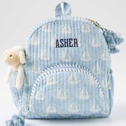 Block Print Quilted Backpack