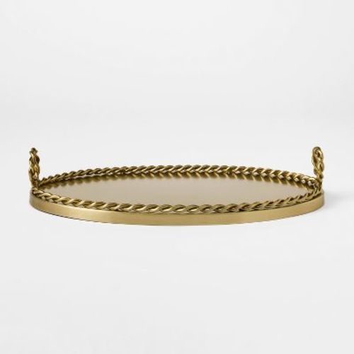 Metal Braided Oval Decorative Tray - Threshold™ designed with Studio McGee
