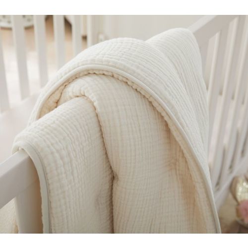 Cuddle Me Muslin Baby Quilt | Pottery Barn Kids - Sand