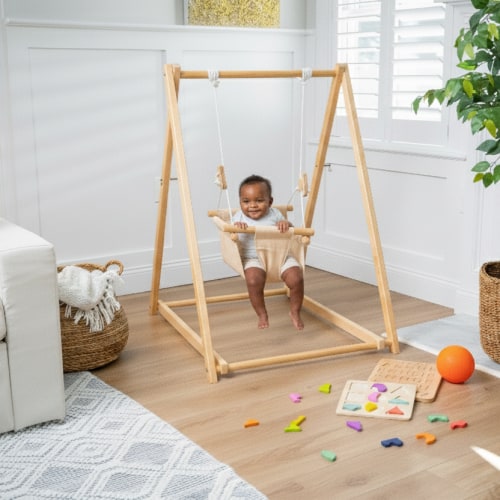 Avenlur Spruce | Foldable Baby Swing - Beige