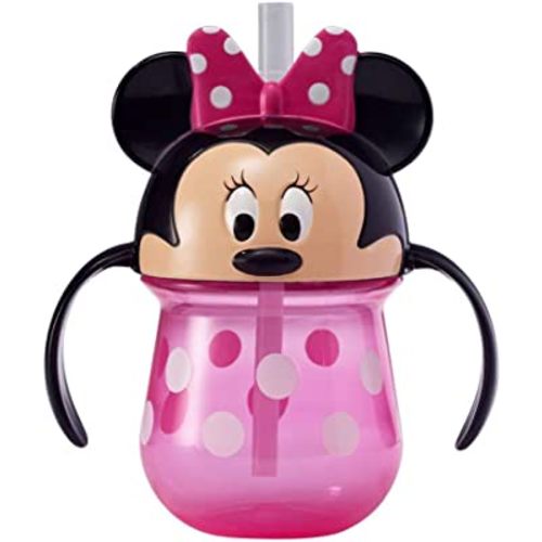 The First Years Disney Minnie Mouse Trainer Straw Cup - Disney Toddler Cups with Straw - 9 Months and Up - 7 Oz
