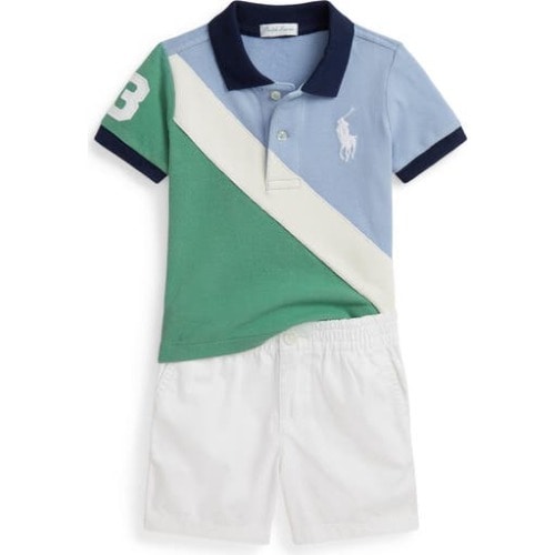 Big Pony Piqué Polo & Pull-On Shorts Set, 3M