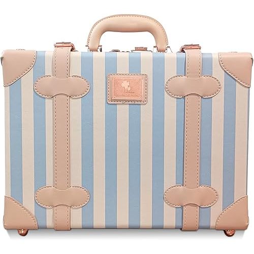 Unitravel Baby Keepsake Case, Handmade Memory Storage Box, Newborn Keepsake Box, Vintage Suitcase for Baby Shower, Baptism, Naming Ceremony or Birthday