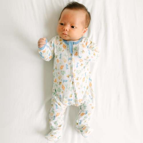 Dino - Land Print Zip Footie