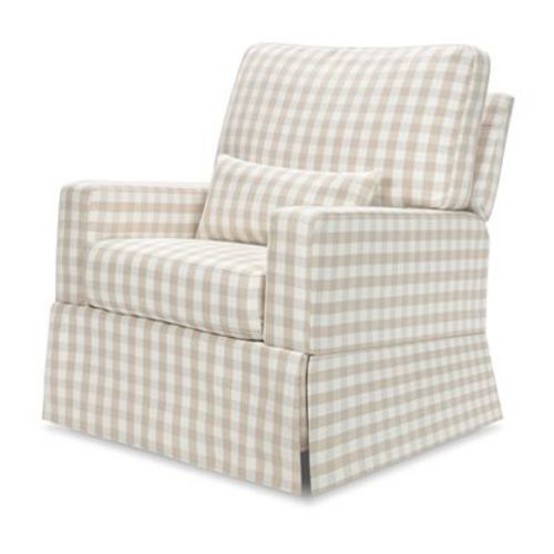 Namesake Crawford Recliner and Swivel Glider - Tan Gingham