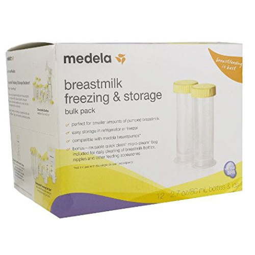 Medela Breast Milk Freezer Pack, 2.7 oz (80ml) Bottles (Pack of 24 )