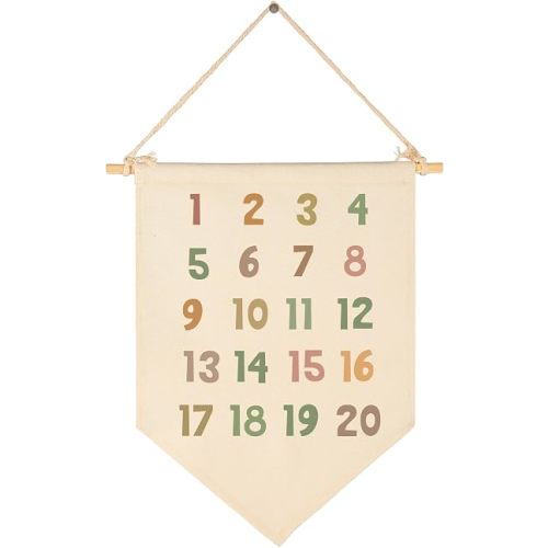 Classroom Wall Banner Decor-Teacher Supplies Gift-Inspirational Back to School Flag-Motivational Education Quote-Hanging Canvas Pennant Sign for Classroom Reading Corner-Arabic Numerals1-10