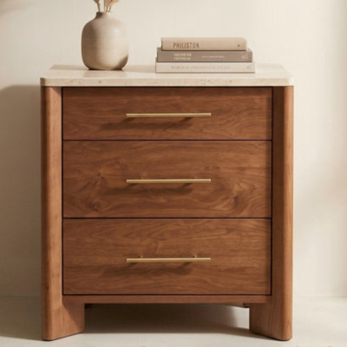 Ebern Designs 3-Drawer Nightstand | Wayfair